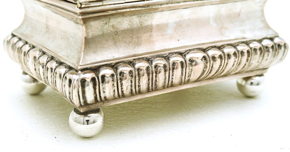 Eastern European or Polish Solid Silver Sugar Etrog Citron Lock Box