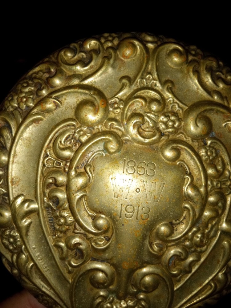 Vintage Hand Mirror Samuel M Levi 1918