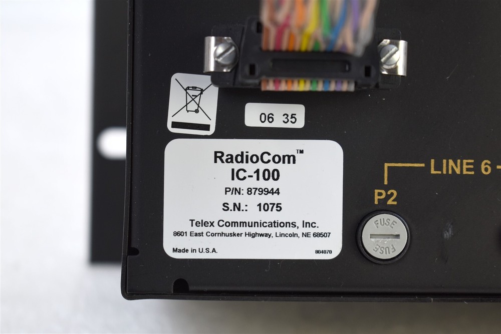 Telex RadioCom IC-100 6-Channel Source Assign Panel