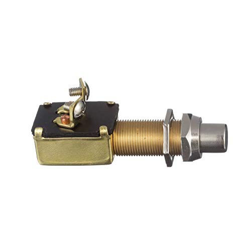 2-Position Push Button Starter/Horn Switch,Silver