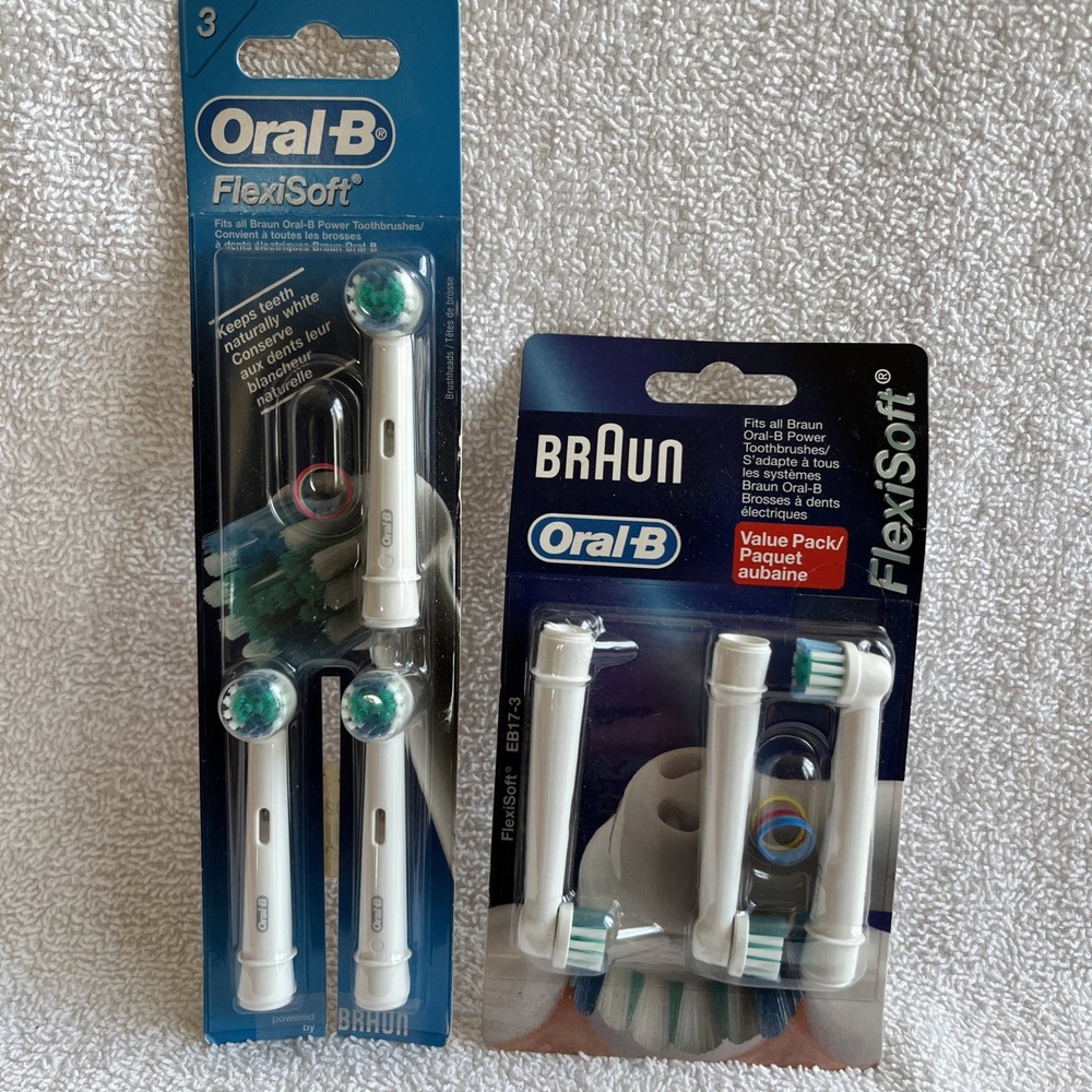 Oral-B Flexisoft Flexi-Soft Replacement Toothbrush Heads Refills EB 17-3