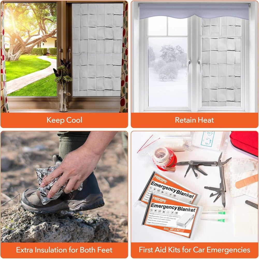Mylar Blanket 6PK, Space Emergency Thermal
