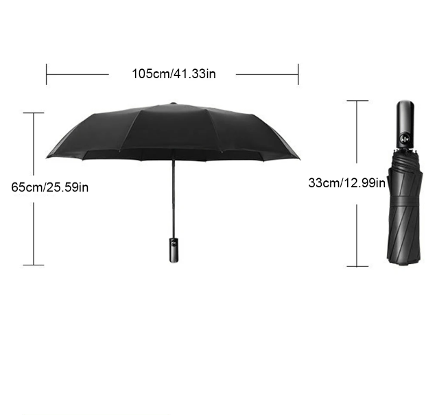 Automatic Umbrella Anti-UV Sun/Rain Windproof 3 Folding Compact Umbrella