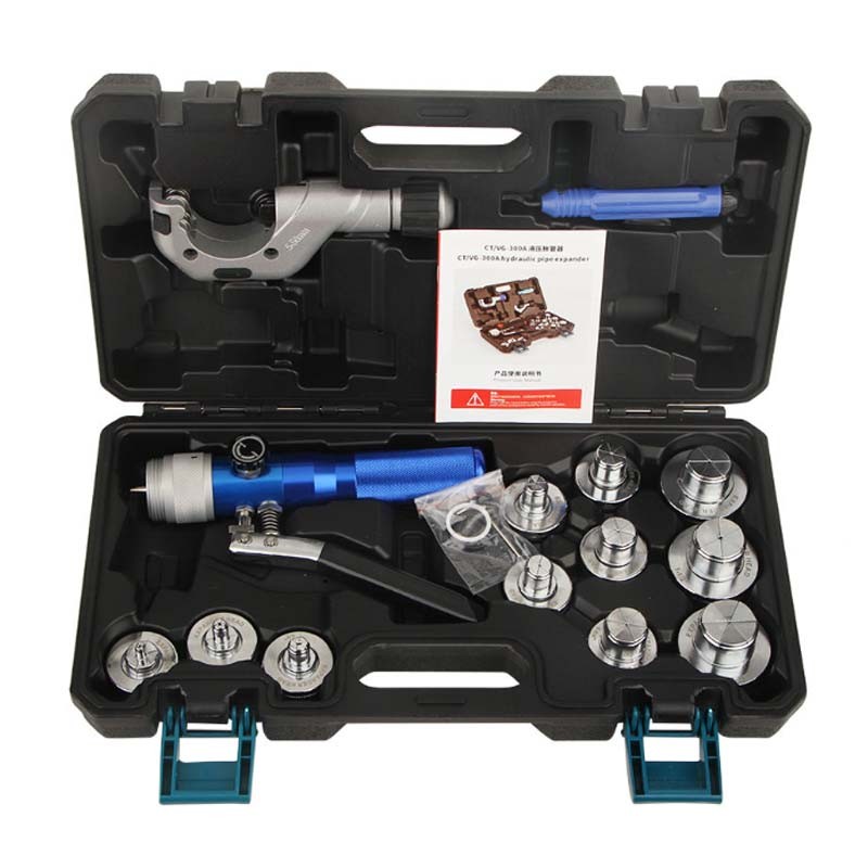 Hydraulic Pipe Expander Copper Pipe Tube Expansion Tool Kit with 11 Modules