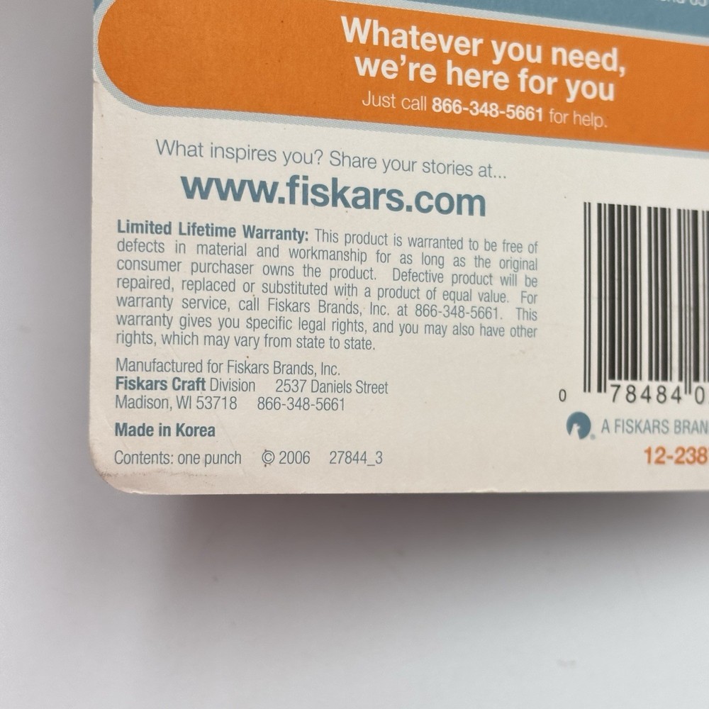Fiskars Corner Combo Emboss & Punch - Heritage - 2387 - NEW