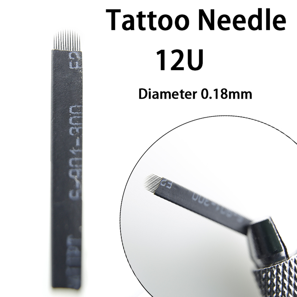12/14/16/18 U Shape Needles Microblading Eyebrow Tattoo Permanent Makeup Blades