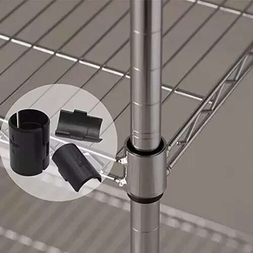 Wire Shelf Clips Shelving Split Sleeves Lock Metal Rack Fits 1" Post 54-Pack