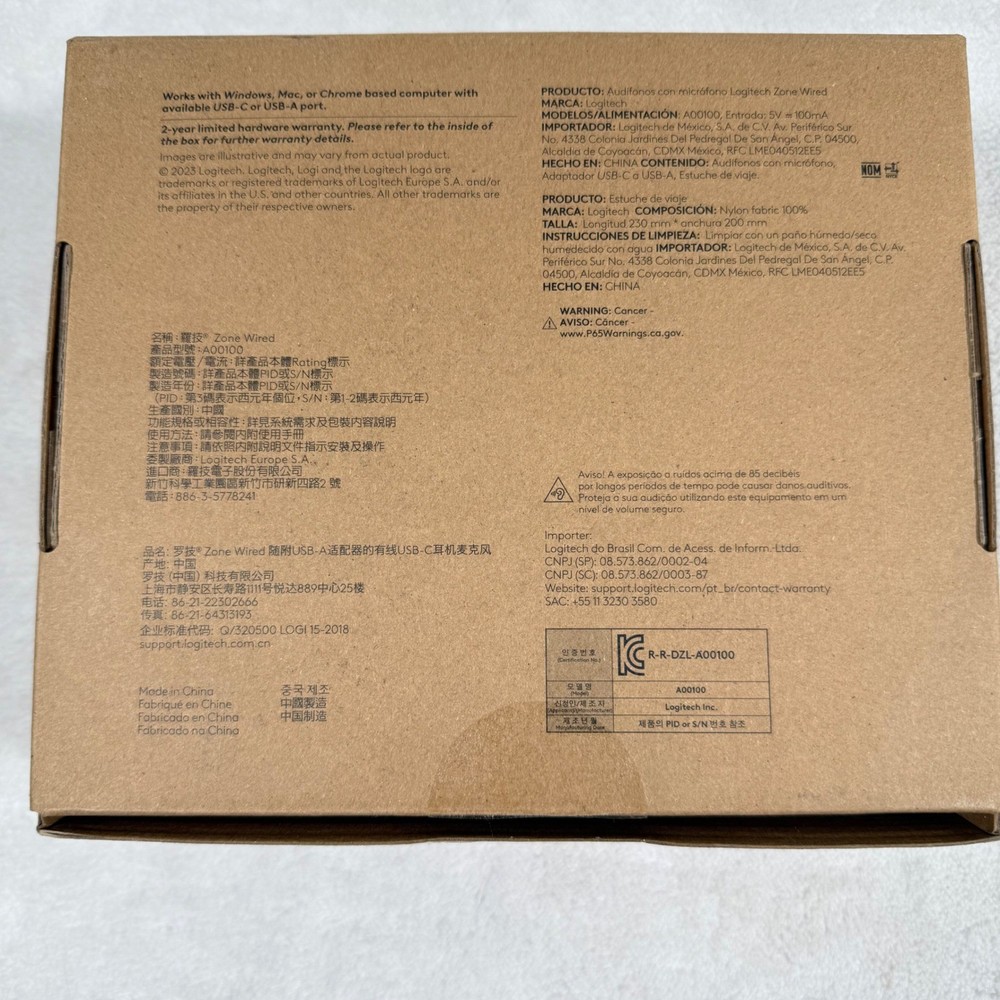 Logitech Zone Wired USB C Headset with USB A Adapter Certified Microsoft Teams