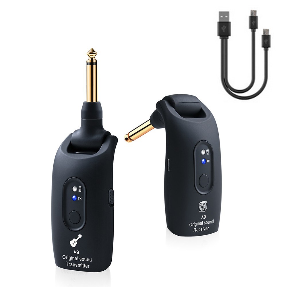 Wireless Guitar System Transmitter Receiver Audio Guitar 100ft Rechargeable