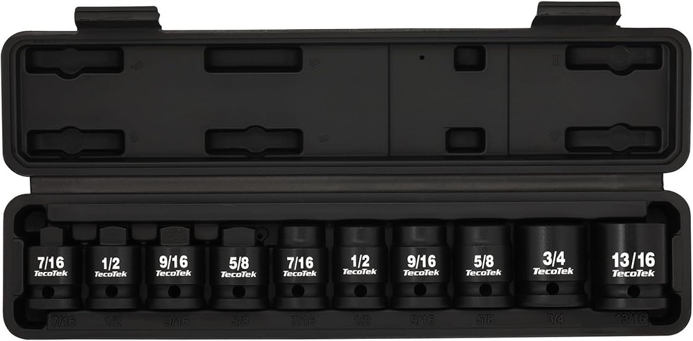 1/2" Drive Pipe Plug Socket Set, Square Drive Socket, 10-Piece, SAE, 4 Point...