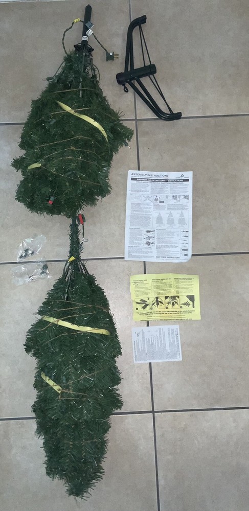 Pre-lit Artificial Christmas Tree 4.5 Ft White Lights, National Tree Co