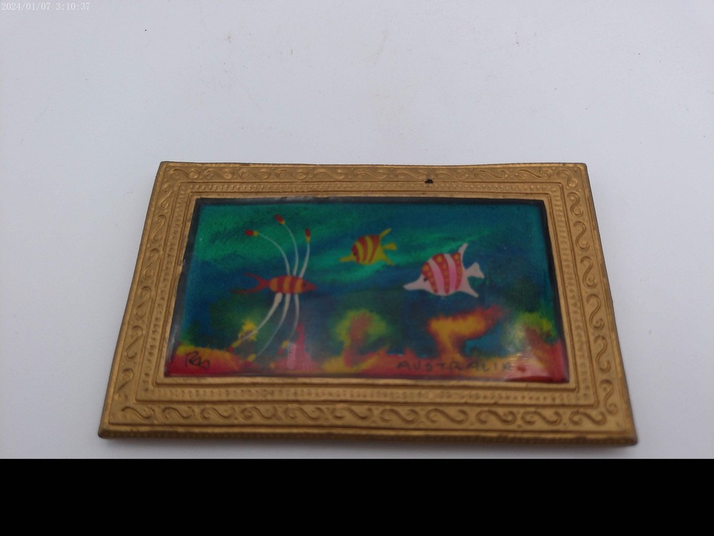 Wooden Hand Craved Fish with bonus framed fish