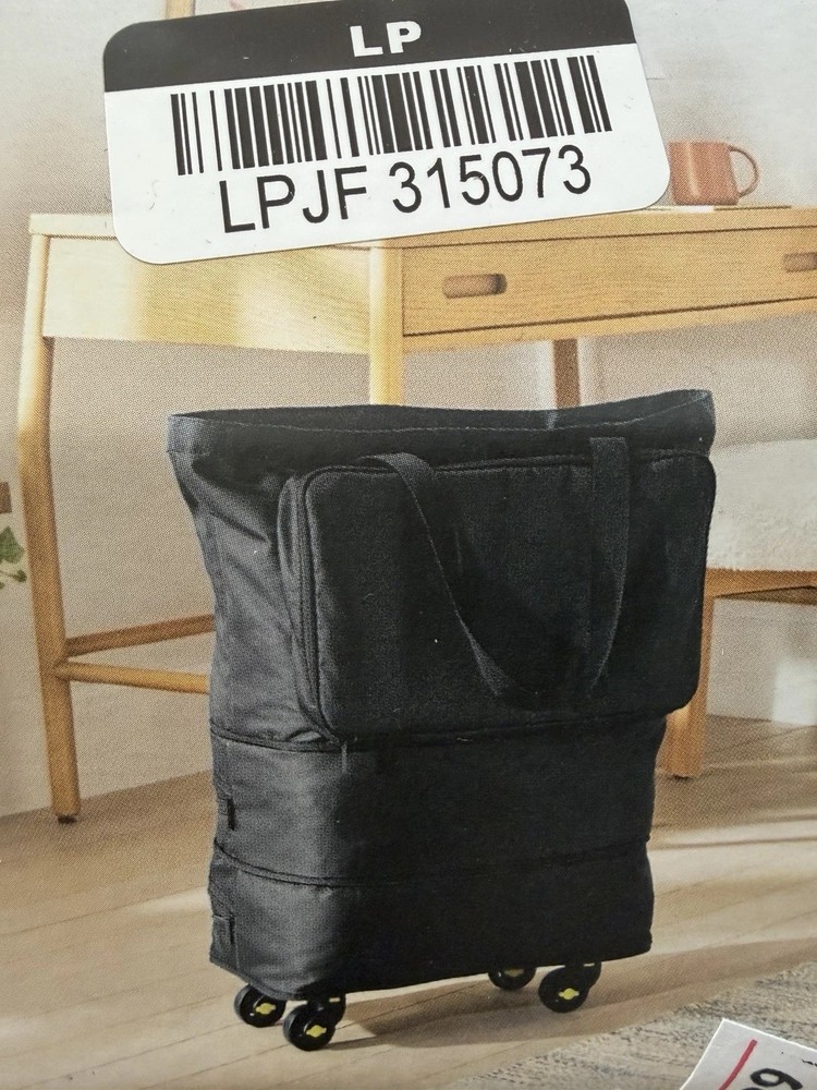 Target Brightroom Collapsible Rolling Storage Bag Black NEW