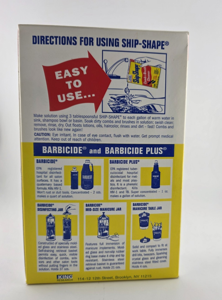 Ship-Shape Comb & Brush Cleaner - 2lb Box - vintage