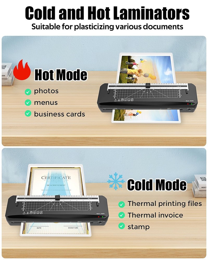Laminator, A3 Laminator Machine with Built-in Trimmer, 70 Seconds Quick Warm-Up,