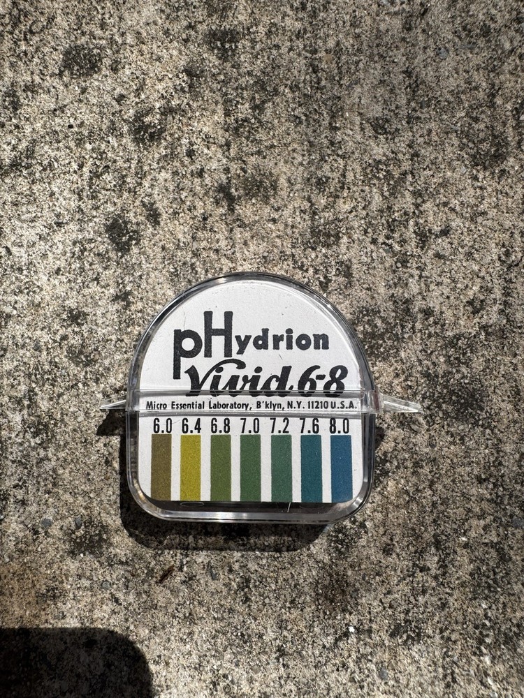 Micro Essential Laboratory Hydrion Vivid 6-8 pH Test Strips Test Paper Dispenser