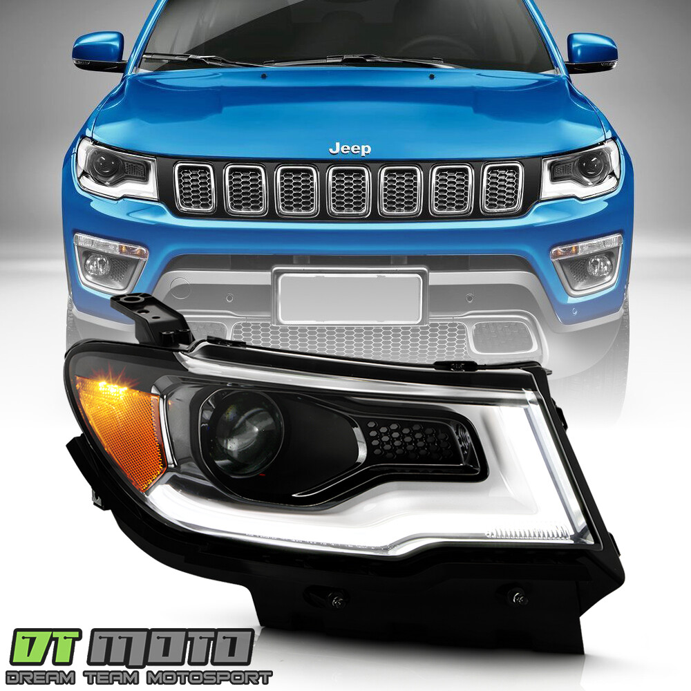 For 2017-2021 Jeep Compass HID/Xenon LED DRL Projector Headlight Passenger Side