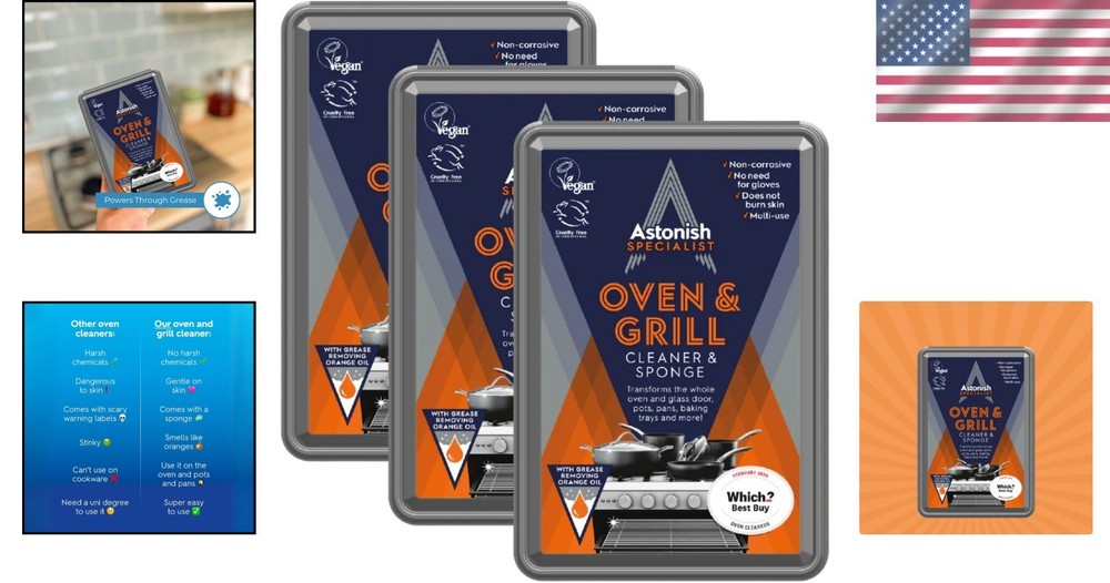 3-Pack Oven & Grill Cleaner - Heavy Duty Paste