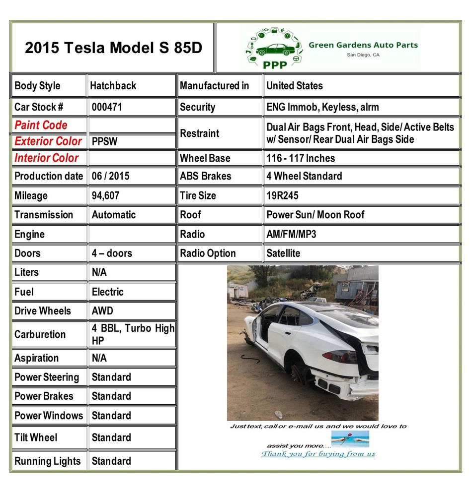 2015 TESLA Model S Power DC High Voltage Converter Module Unit OEM