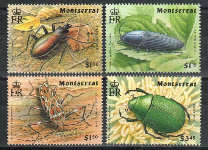 Montserrat Stamp 835-838 - Beetles