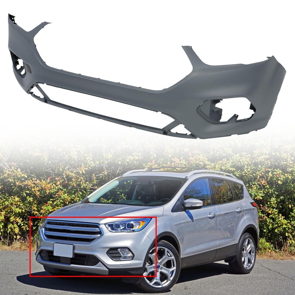 Front Bumper Cover Primed Plastic Replacement for 2017-2019 Escape