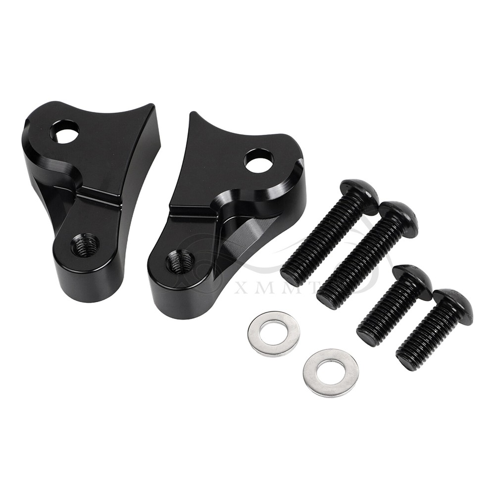 Black 1'' Drop Lowering Block Brackets For Harley Touring Electra Glide 08-23
