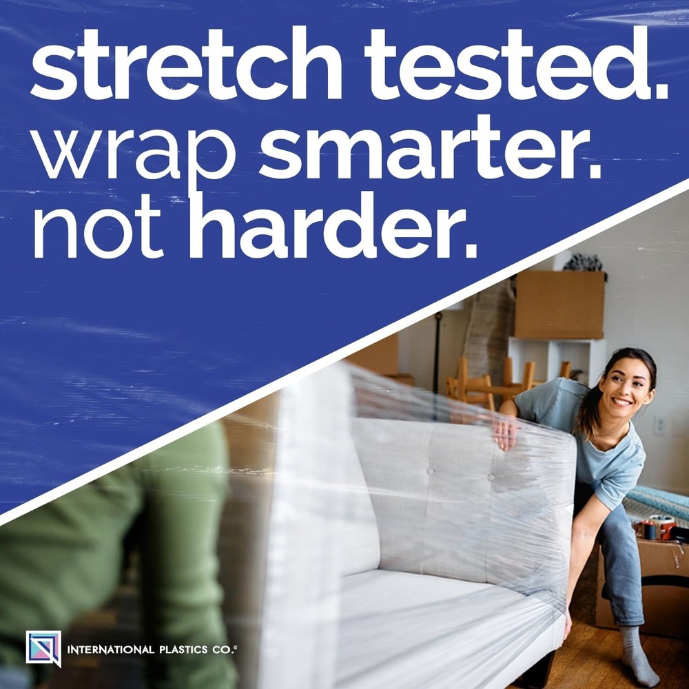 Plastic Stretch Film/Wrap 15" 1200ft Clear Durable