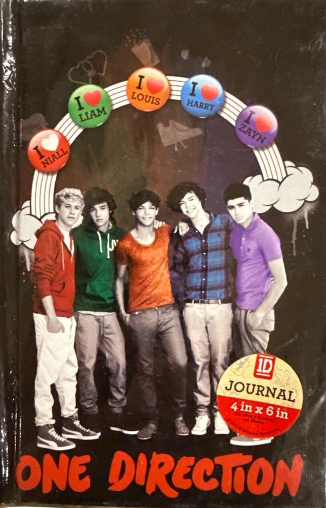 1D One Direction Mini Journal 6" x 4" 40 Sheets Hardcover Design Collectible 1b