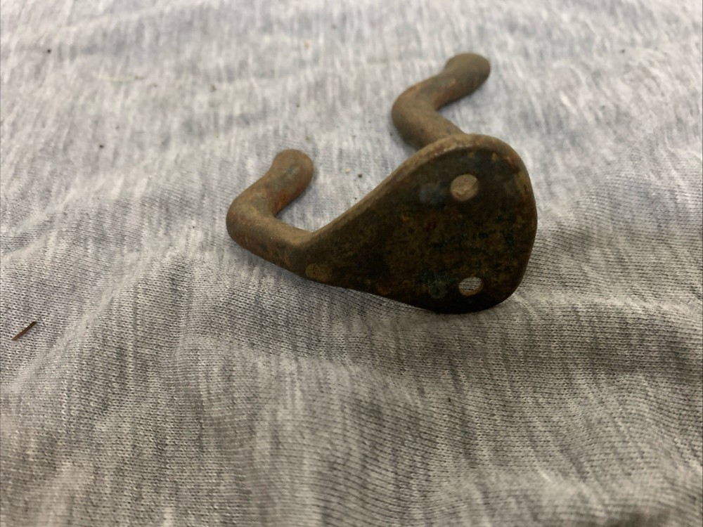 Vintage Cast Brass Double Coat Hook