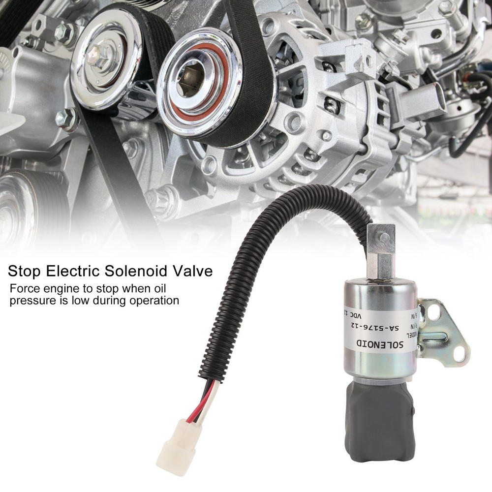Stop Solenoid Valve Electric Flameout Switch Controller For Kubota Engine New
