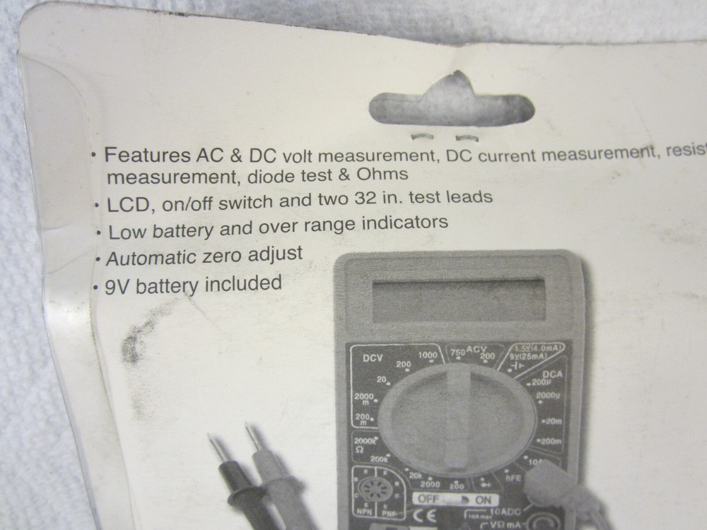 Performance Tool W2974 Digital Multi Tester New
