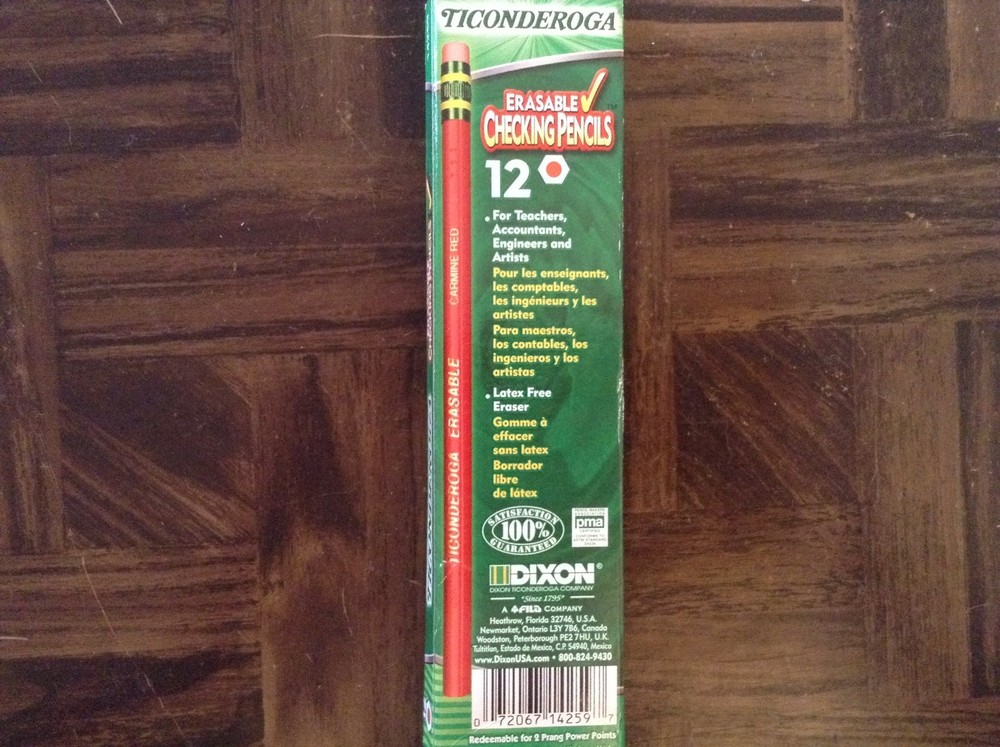 ticonderoga rec erasable checking pencils