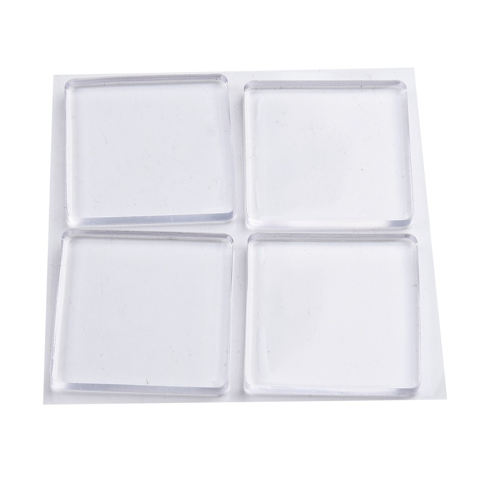 Washing Machine Pad Mat Set Transparent Silicone 4pcs for Shock Absorption