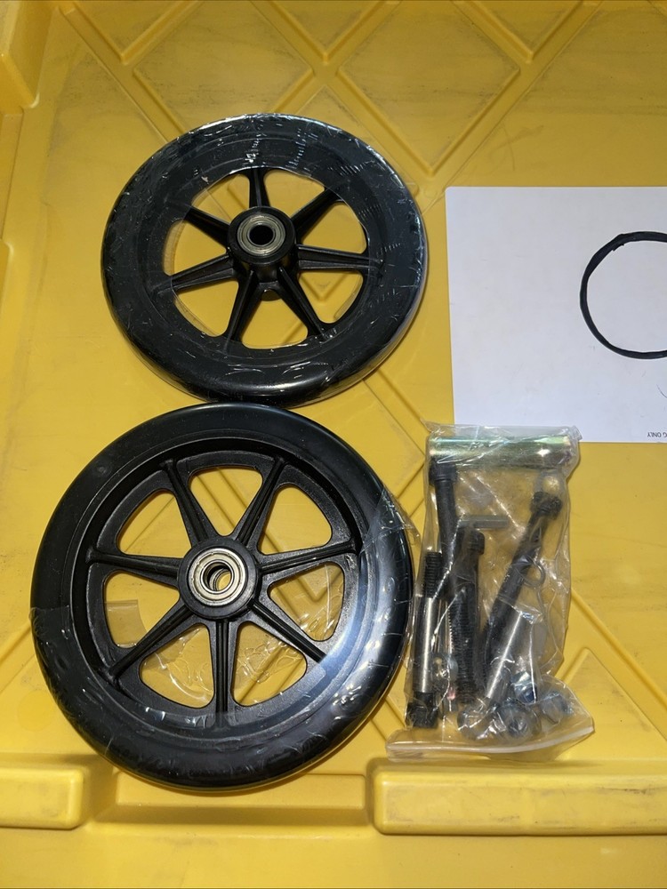 6 Inch Rollator Replacement Wheels 2PCS Wheelchair black