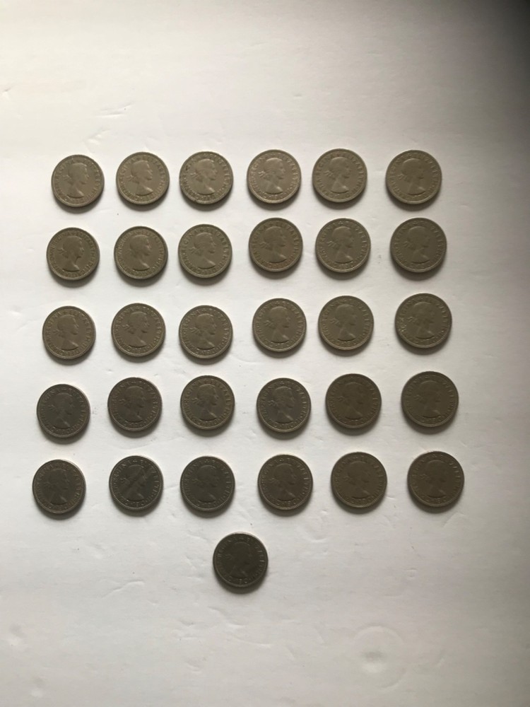 Great Britain 1 Schilling Coins- ( 31 ) total