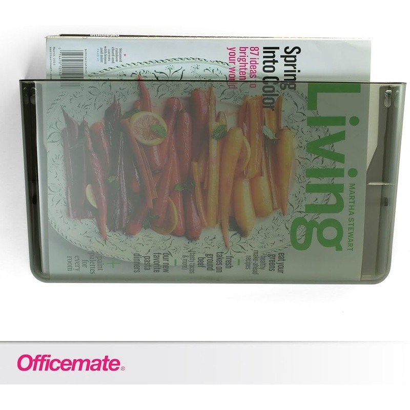 Wall Mount Plastic File Organizer Storage Rack Letters Documents Clear Design US