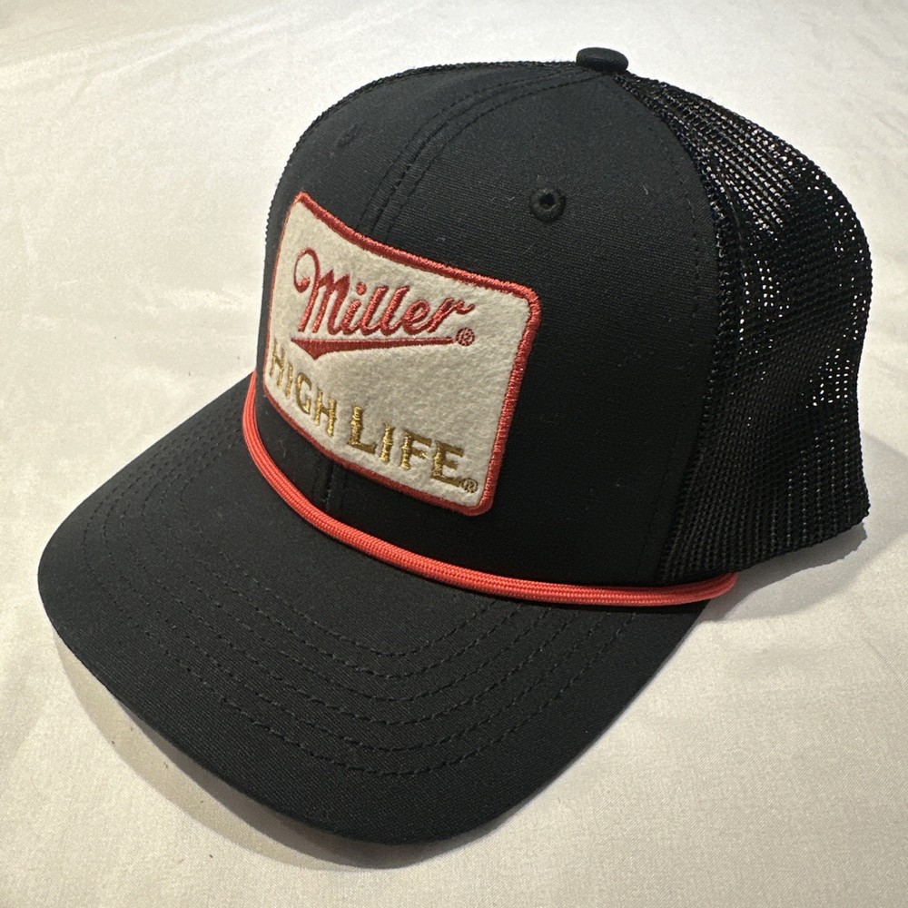 Miller High Life Canvas Embroidered Felt Patch Hat Multi-Color