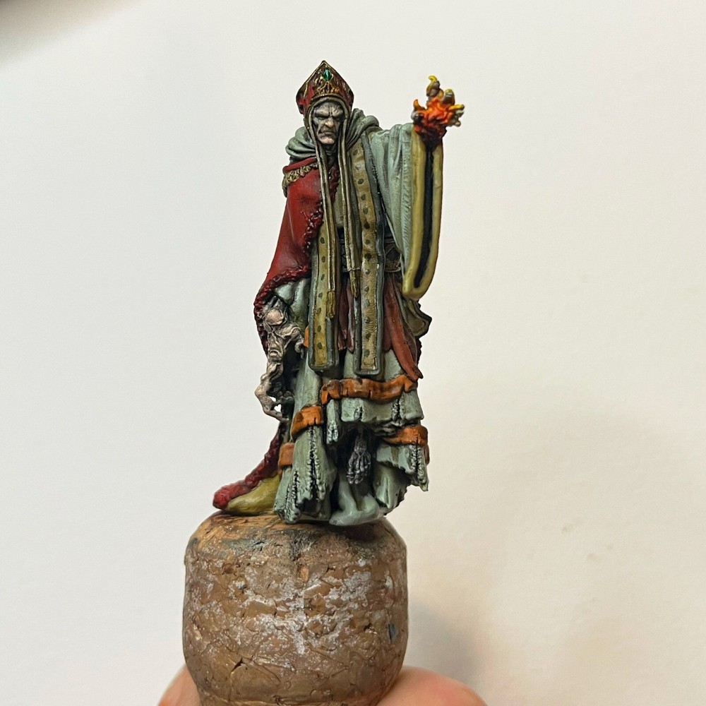 D&D Father Mohren Evil Wizard Mini 32mm Scale (unpainted) TTRPG