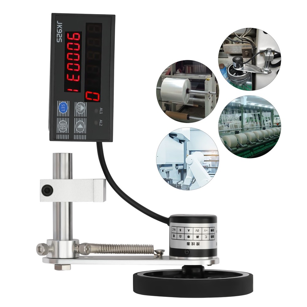 Electronic Digital Length Meter Rotary Encoder Rolling Wheel Distance Counter US