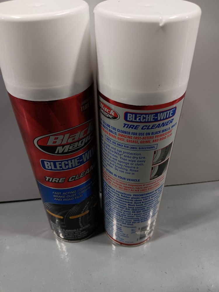 2 BLACK MAGIC BLECHE-WITE TIRE CLEANER 15 OZ