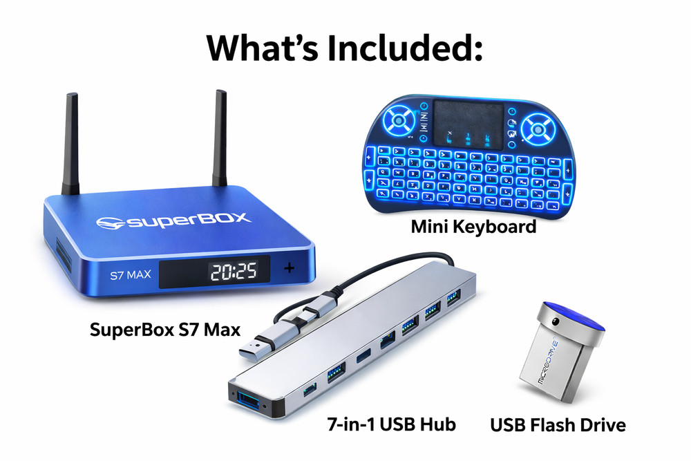 NEW RELEASE 2026 SUPERBOX S7 MAX FREE ! Bundle included.