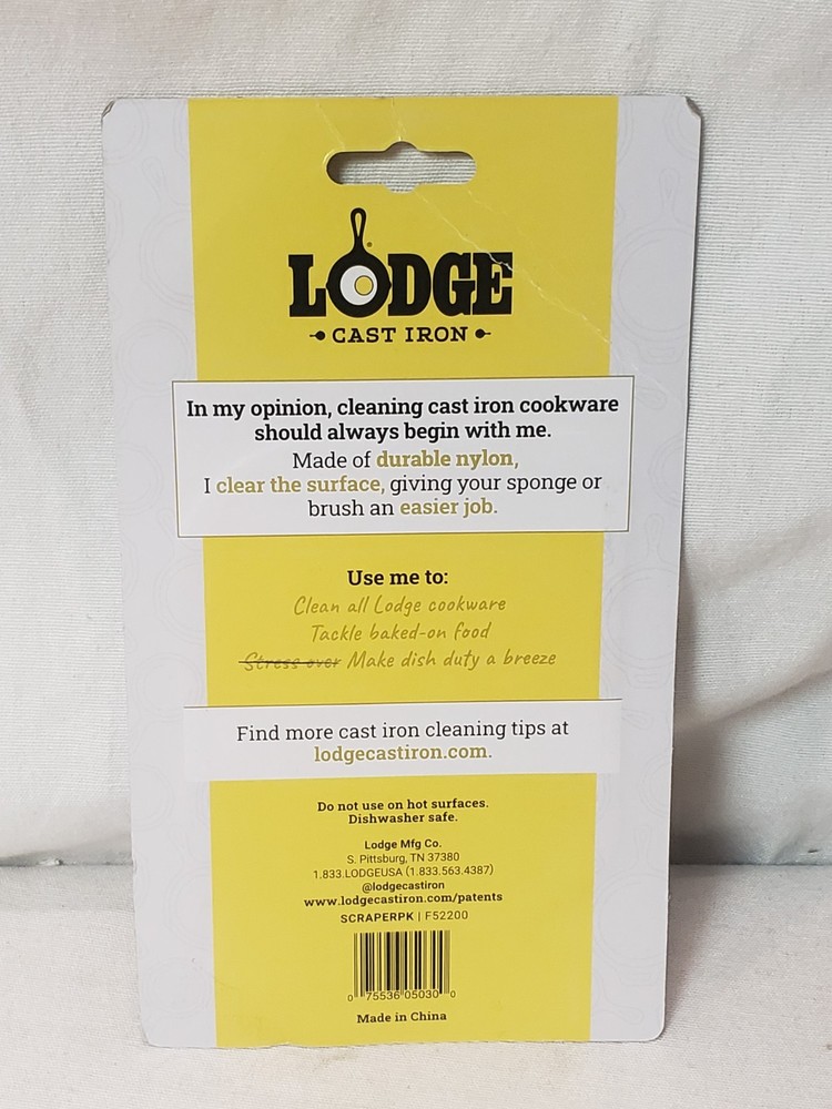 Lodge Durable Polycarbonate Pan Scrapers, Red and Black, 2-Pack