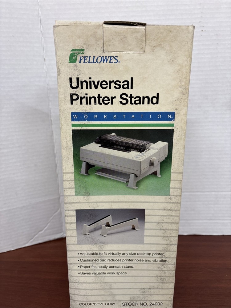 Fellowes Printer Adjustable Stand 2pc Gray 24002 ***New