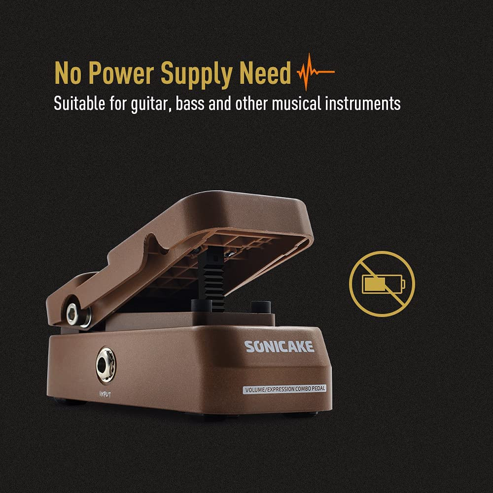 Passive Volume & Expression EXP Pedal, Mini Guitar Volume Pedal - Vexpress