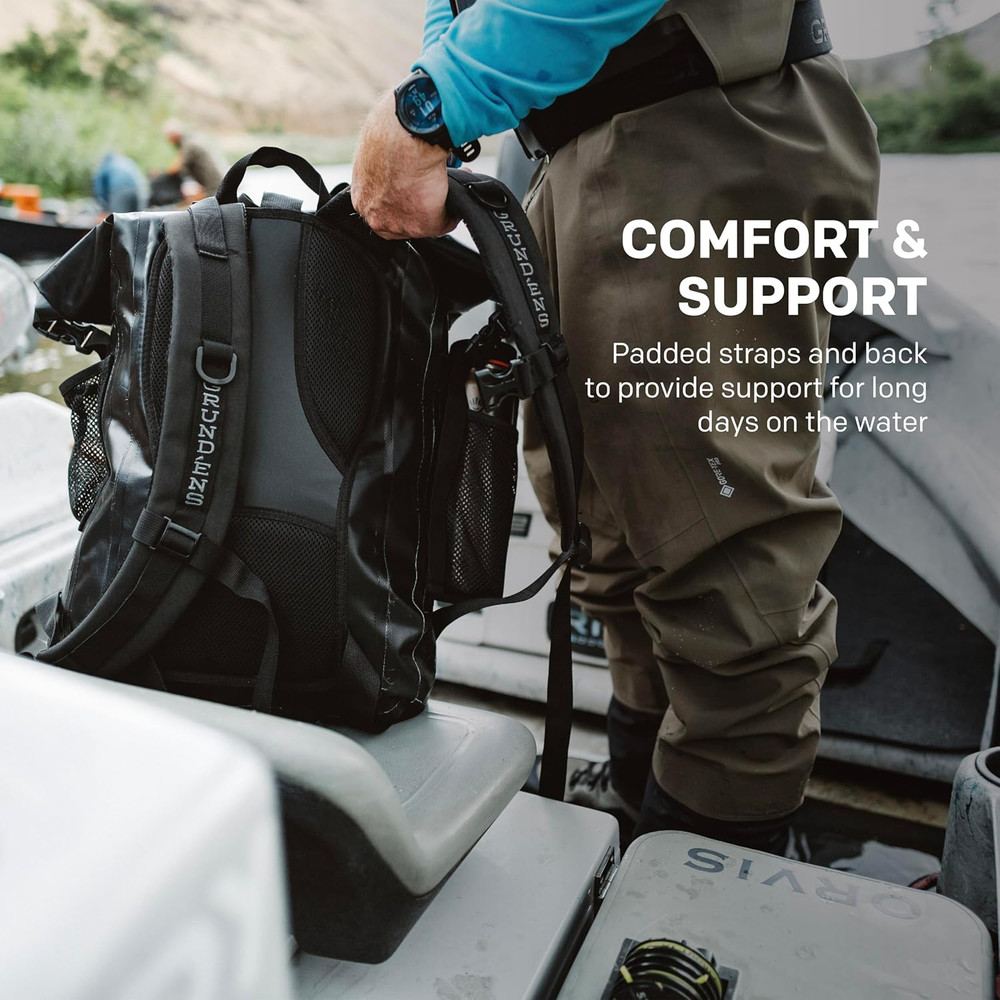 Grundens Gage Tech Rum Runner Backpack - Black Large