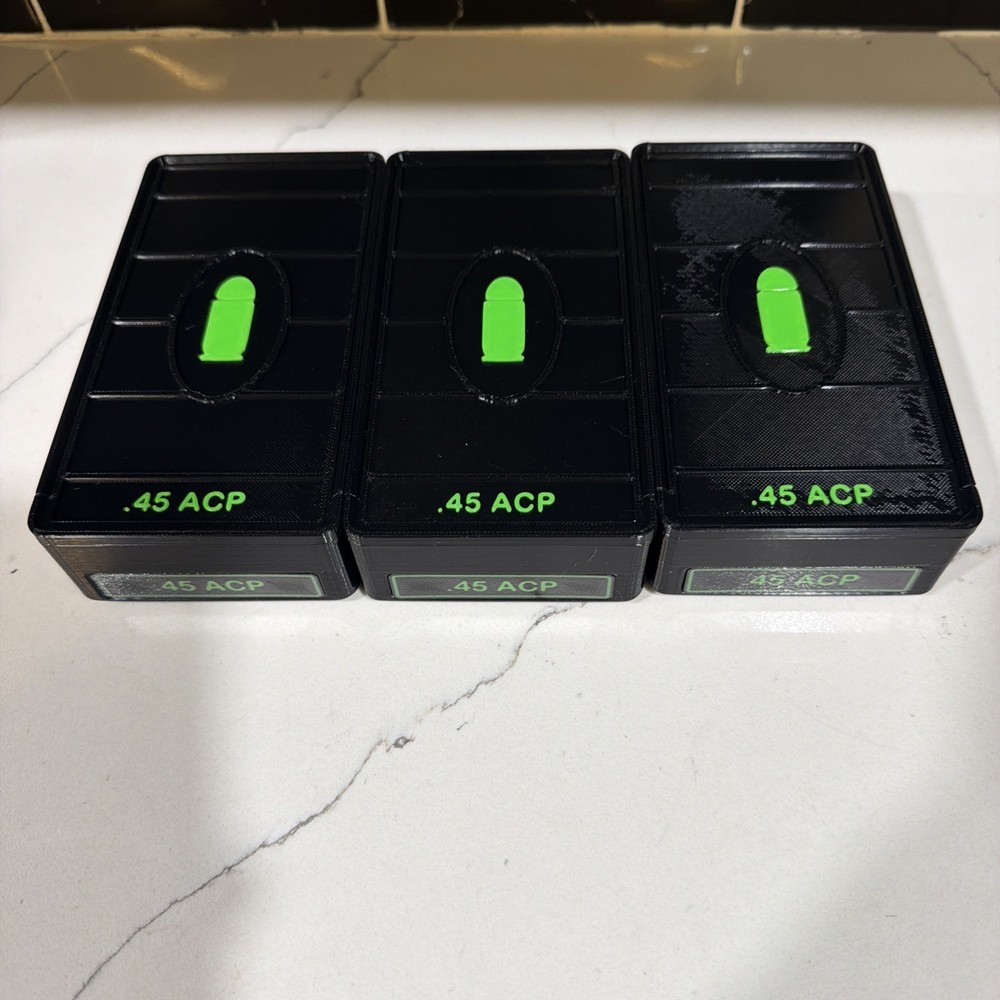 .45 ACP Auto Ammo Box 50rd Capacity (3 Pack)