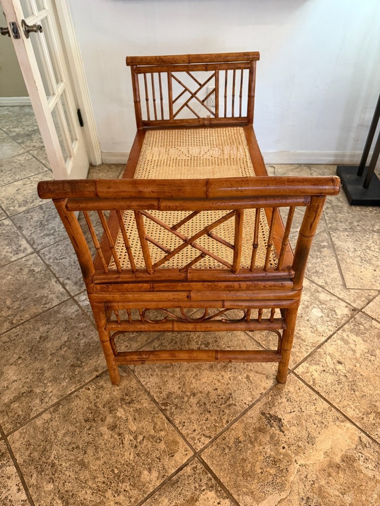 CHINESE CHIPPENDALE BAMBOO BENCH