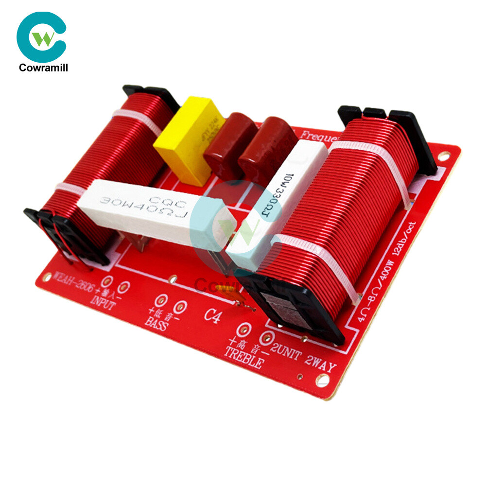 High/Low 2 Channel Audio Speaker Frequency Divider 400W Crossover Filter Board