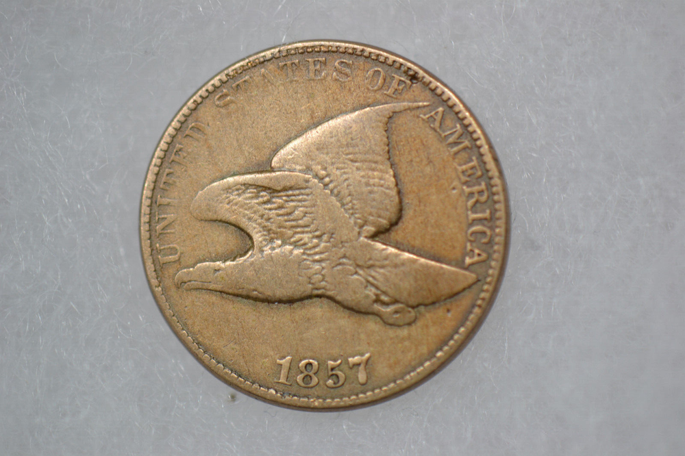 1857 Flying Eagle Cent- Fine/Very Fine