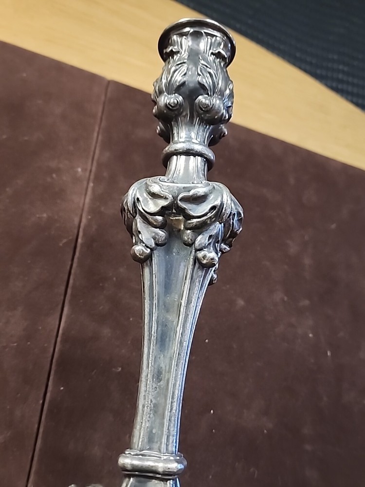antique rococo Reed & Barton Candlestick 10.25"